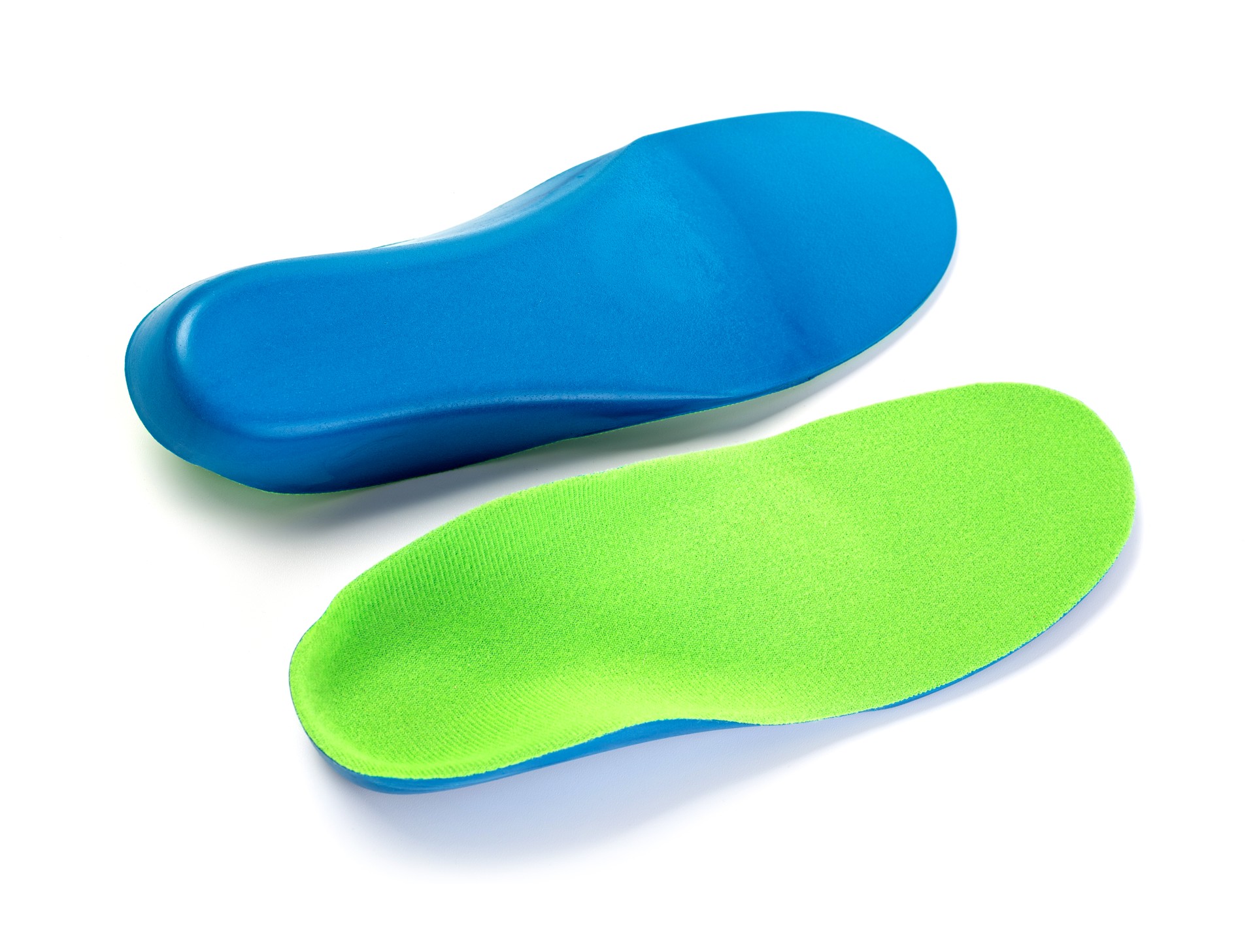 orthotics insoles on a white background